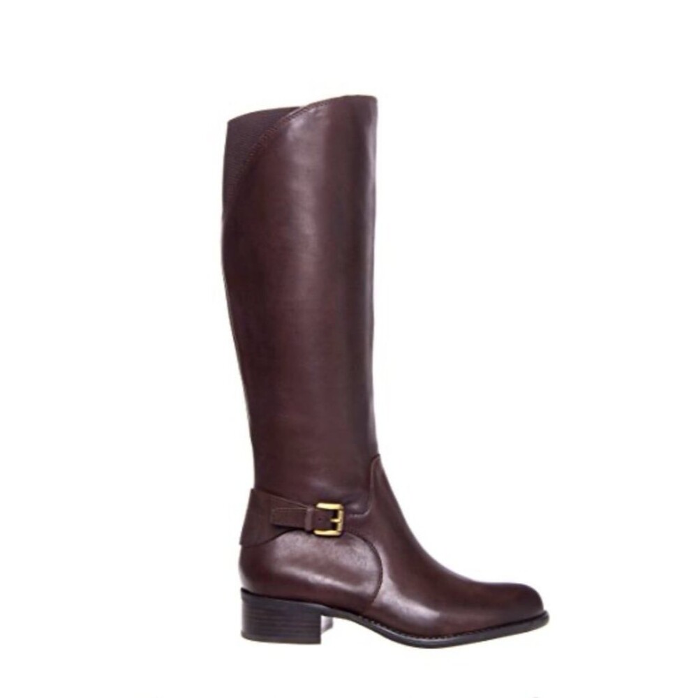 Franco Sarto Women's Leather Craze Riding Boot, Brown, 8